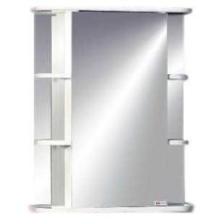 Шкаф-зеркало Домино Оазис 2-65, 65х70 см, правый, белый