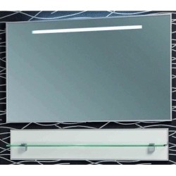 Полка стеклянная Акватон Отель 1105-3, 100 см, прозрачная