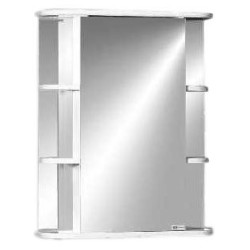 Шкаф-зеркало Домино Оазис-2-65, 65х70 см, левый, белый