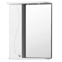 Шкаф-зеркало Koral Лайза-60C, 60х73 см, левый, белый