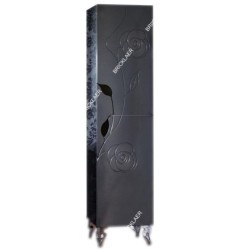 Шкаф-пенал Бриклаер Версаль, 32х200 см, левый, черный