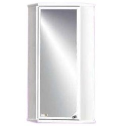 Шкаф-зеркало Домино, 30х70 см, угловой, правый, белый