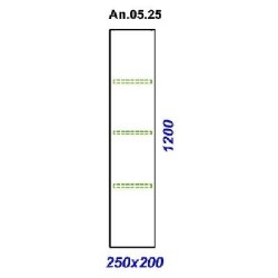 Шкаф-пенал подвесной Aqwella 5* Анкона An.05.25/BLK, 20х120 см, черный