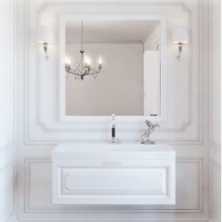 Зеркало Aqwella 5* Империя Emp.02.10/W, 100х80 см, белое