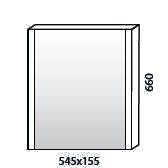 Шкаф-зеркало Edelform Fresh 60, 54х66 см, белый, светильник