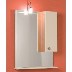 Шкаф-зеркало Акватон Велла 65, 63х81 см, правый, светильник, белый