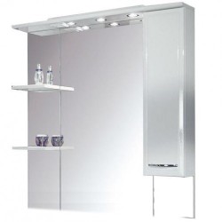 Шкаф-зеркало Акватон Эмили-105, 105х110 см, правый, белый