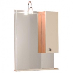 Шкаф-зеркало Акватон Велла-65, 63х81 см, левый, светильник, белый